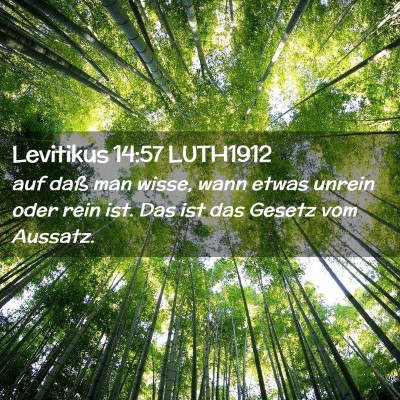 Picture 02 - Levitikus 14:57 LUTH1912 - auf daß man wisse, wann etwas unrein oder rein - Bible Verse Picture