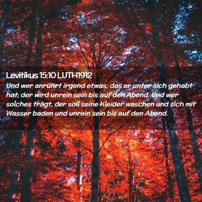 Picture 02 - Levitikus 15:10 LUTH1912 - Und wer anrührt irgend etwas, das er unter sich - Bible Verse Picture