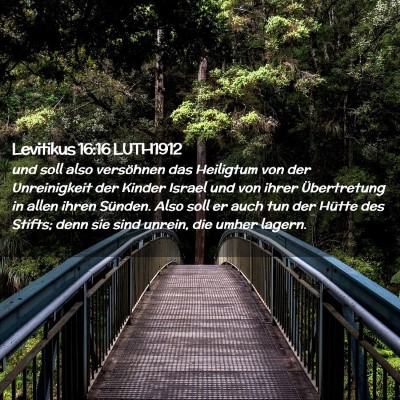 Picture 02 - Levitikus 16:16 LUTH1912 - und soll also versöhnen das Heiligtum von der - Bible Verse Picture