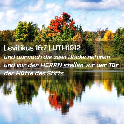 Picture 02 - Levitikus 16:7 LUTH1912 - und darnach die zwei Böcke nehmen und vor den - Bible Verse Picture