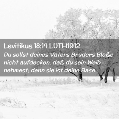 Picture 02 - Levitikus 18:14 LUTH1912 - Du sollst deines Vaters Bruders Blöße nicht - Bible Verse Picture