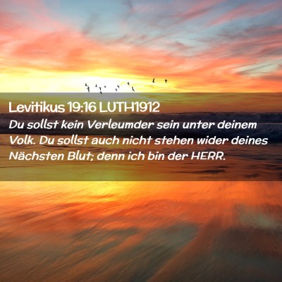 Picture 02 - Levitikus 19:16 LUTH1912 - Du sollst kein Verleumder sein unter deinem Volk. - Bible Verse Picture