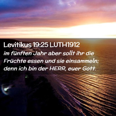 Picture 02 - Levitikus 19:25 LUTH1912 - im fünften Jahr aber sollt ihr die Früchte - Bible Verse Picture