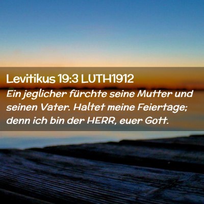 Picture 02 - Levitikus 19:3 LUTH1912 - Ein jeglicher fürchte seine Mutter und seinen - Bible Verse Picture