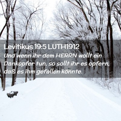 Picture 02 - Levitikus 19:5 LUTH1912 - Und wenn ihr dem HERRN wollt ein Dankopfer tun, - Bible Verse Picture
