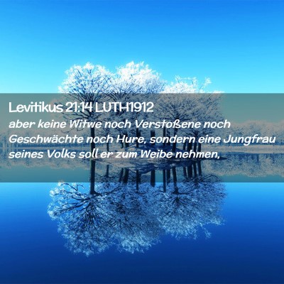 Picture 02 - Levitikus 21:14 LUTH1912 - aber keine Witwe noch Verstoßene noch - Bible Verse Picture