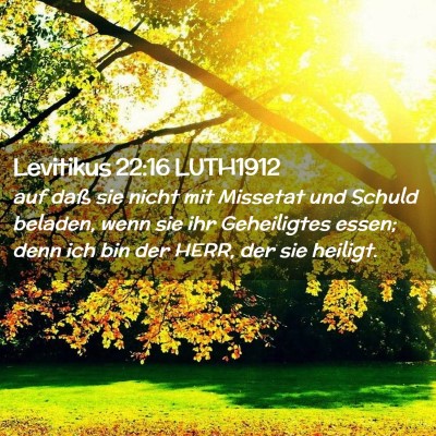 Picture 02 - Levitikus 22:16 LUTH1912 - auf daß sie nicht mit Missetat und Schuld - Bible Verse Picture