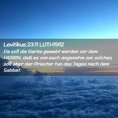 Picture 02 - Levitikus 23:11 LUTH1912 - Da soll die Garbe gewebt werden vor dem HERRN, - Bible Verse Picture