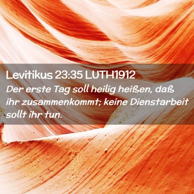 Picture 02 - Levitikus 23:35 LUTH1912 - Der erste Tag soll heilig heißen, daß ihr - Bible Verse Picture