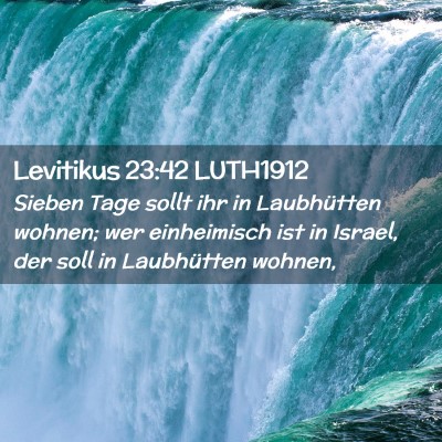 Picture 02 - Levitikus 23:42 LUTH1912 - Sieben Tage sollt ihr in Laubhütten wohnen; wer - Bible Verse Picture