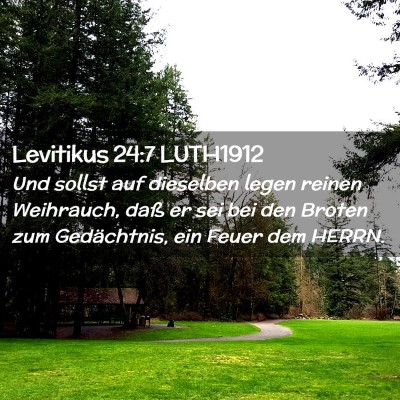 Picture 02 - Levitikus 24:7 LUTH1912 - Und sollst auf dieselben legen reinen Weihrauch, - Bible Verse Picture