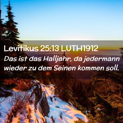 Picture 02 - Levitikus 25:13 LUTH1912 - Das ist das Halljahr, da jedermann wieder zu dem - Bible Verse Picture