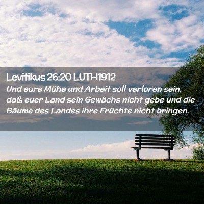 Picture 02 - Levitikus 26:20 LUTH1912 - Und eure Mühe und Arbeit soll verloren sein, - Bible Verse Picture