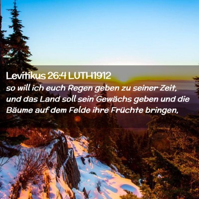 Picture 02 - Levitikus 26:4 LUTH1912 - so will ich euch Regen geben zu seiner Zeit, und - Bible Verse Picture