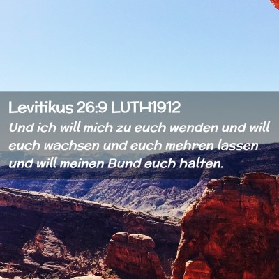 Picture 02 - Levitikus 26:9 LUTH1912 - Und ich will mich zu euch wenden und will euch - Bible Verse Picture