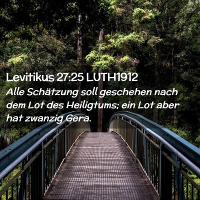 Picture 02 - Levitikus 27:25 LUTH1912 - Alle Schätzung soll geschehen nach dem Lot des - Bible Verse Picture
