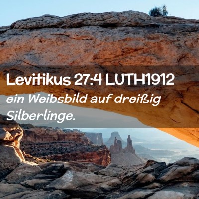 Picture 02 - Levitikus 27:4 LUTH1912 - ein Weibsbild auf dreißig - Bible Verse Picture