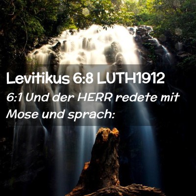 Picture 02 - Levitikus 6:8 LUTH1912 - 6:1 Und der HERR redete mit Mose und - Bible Verse Picture