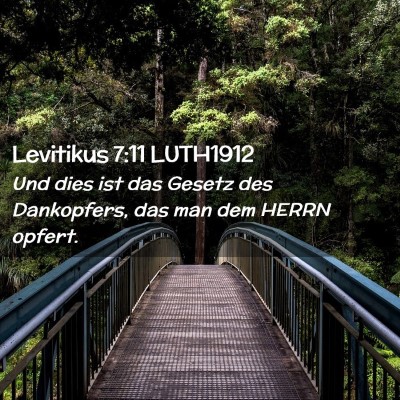 Picture 02 - Levitikus 7:11 LUTH1912 - Und dies ist das Gesetz des Dankopfers, das man - Bible Verse Picture