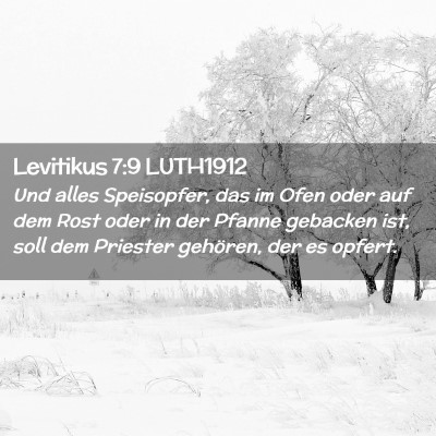 Picture 02 - Levitikus 7:9 LUTH1912 - Und alles Speisopfer, das im Ofen oder auf dem - Bible Verse Picture