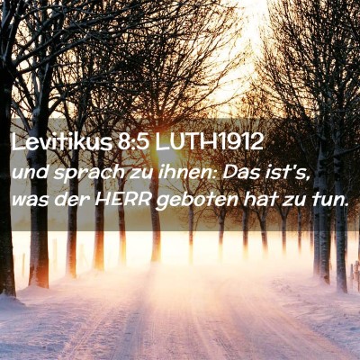 Picture 02 - Levitikus 8:5 LUTH1912 - und sprach zu ihnen: Das ist's, was der HERR - Bible Verse Picture
