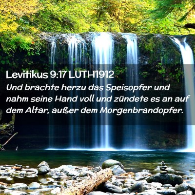 Picture 02 - Levitikus 9:17 LUTH1912 - Und brachte herzu das Speisopfer und nahm seine - Bible Verse Picture