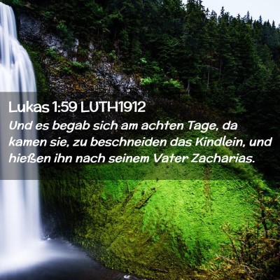 Picture 02 - Lukas 1:59 LUTH1912 - Und es begab sich am achten Tage, da kamen sie, - Bible Verse Picture