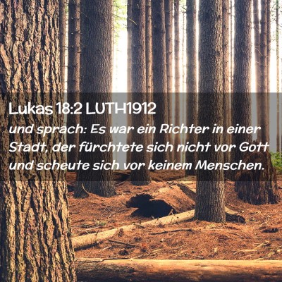 Picture 02 - Lukas 18:2 LUTH1912 - und sprach: Es war ein Richter in einer Stadt, - Bible Verse Picture