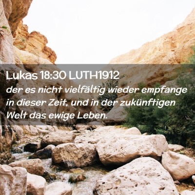 Picture 02 - Lukas 18:30 LUTH1912 - der es nicht vielfältig wieder empfange in - Bible Verse Picture