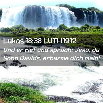 Picture 02 - Lukas 18:38 LUTH1912 - Und er rief und sprach: Jesu, du Sohn Davids, - Bible Verse Picture