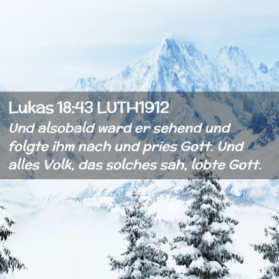 Picture 02 - Lukas 18:43 LUTH1912 - Und alsobald ward er sehend und folgte ihm nach - Bible Verse Picture