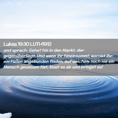 Picture 02 - Lukas 19:30 LUTH1912 - und sprach: Gehet hin in den Markt, der - Bible Verse Picture