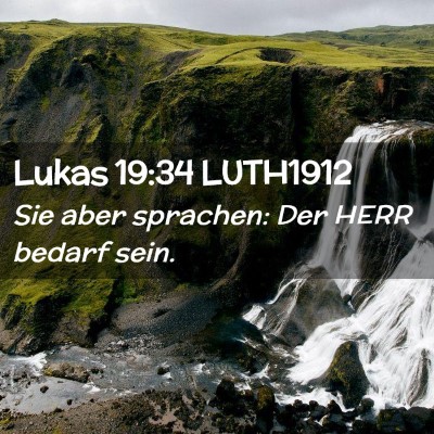 Picture 02 - Lukas 19:34 LUTH1912 - Sie aber sprachen: Der HERR bedarf - Bible Verse Picture
