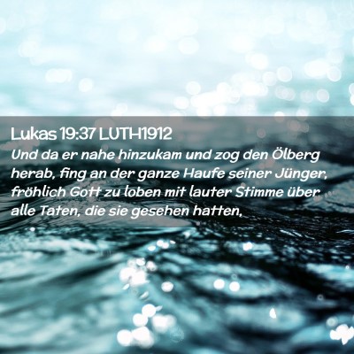 Picture 02 - Lukas 19:37 LUTH1912 - Und da er nahe hinzukam und zog den Ölberg - Bible Verse Picture