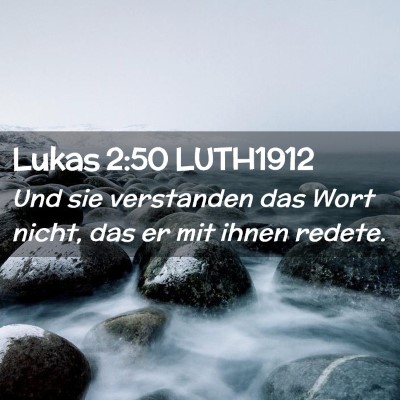 Picture 02 - Lukas 2:50 LUTH1912 - Und sie verstanden das Wort nicht, das er mit - Bible Verse Picture