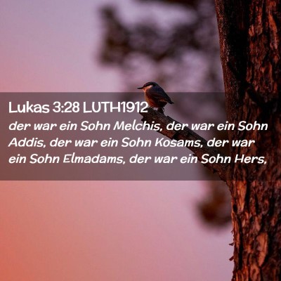 Picture 02 - Lukas 3:28 LUTH1912 - der war ein Sohn Melchis, der war ein Sohn Addis, - Bible Verse Picture