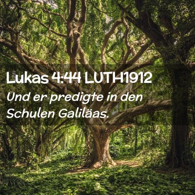 Picture 02 - Lukas 4:44 LUTH1912 - Und er predigte in den Schulen - Bible Verse Picture