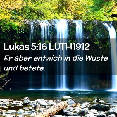 Picture 02 - Lukas 5:16 LUTH1912 - Er aber entwich in die Wüste und - Bible Verse Picture
