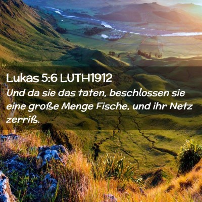 Picture 02 - Lukas 5:6 LUTH1912 - Und da sie das taten, beschlossen sie eine große - Bible Verse Picture