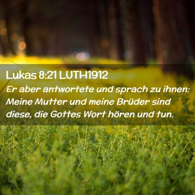 Picture 02 - Lukas 8:21 LUTH1912 - Er aber antwortete und sprach zu ihnen: Meine - Bible Verse Picture