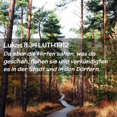 Picture 02 - Lukas 8:34 LUTH1912 - Da aber die Hirten sahen, was da geschah, flohen - Bible Verse Picture