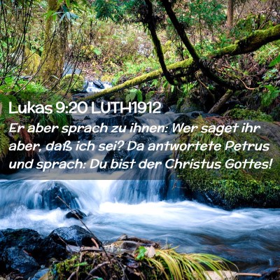 Picture 02 - Lukas 9:20 LUTH1912 - Er aber sprach zu ihnen: Wer saget ihr aber, daß - Bible Verse Picture