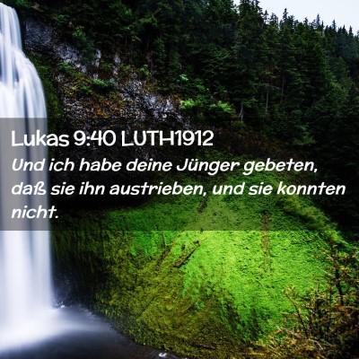 Picture 02 - Lukas 9:40 LUTH1912 - Und ich habe deine Jünger gebeten, daß sie ihn - Bible Verse Picture