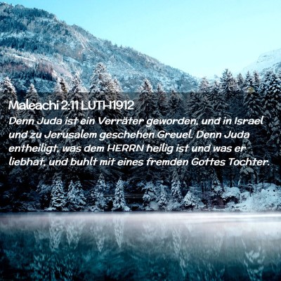 Picture 02 - Maleachi 2:11 LUTH1912 - Denn Juda ist ein Verräter geworden, und in - Bible Verse Picture