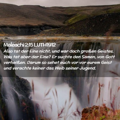 Picture 02 - Maleachi 2:15 LUTH1912 - Also tat der Eine nicht, und war doch großen - Bible Verse Picture