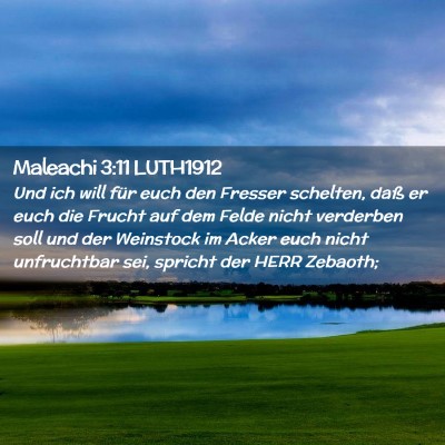 Picture 02 - Maleachi 3:11 LUTH1912 - Und ich will für euch den Fresser schelten, daß - Bible Verse Picture