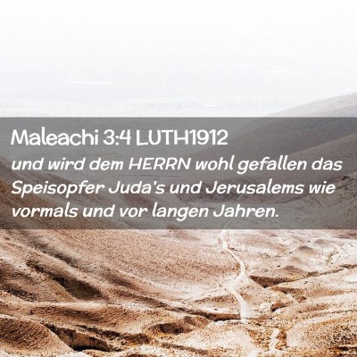 Picture 02 - Maleachi 3:4 LUTH1912 - und wird dem HERRN wohl gefallen das Speisopfer - Bible Verse Picture