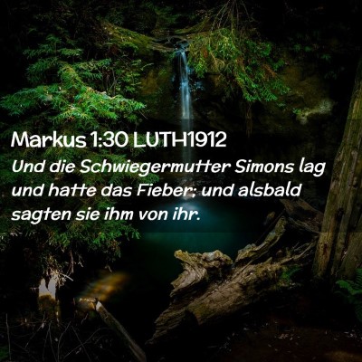 Picture 02 - Markus 1:30 LUTH1912 - Und die Schwiegermutter Simons lag und hatte das - Bible Verse Picture