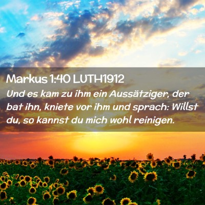 Picture 02 - Markus 1:40 LUTH1912 - Und es kam zu ihm ein Aussätziger, der bat ihn, - Bible Verse Picture