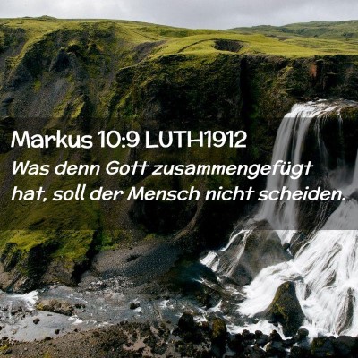 Picture 02 - Markus 10:9 LUTH1912 - Was denn Gott zusammengefügt hat, soll der - Bible Verse Picture